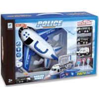 Alltoys Policejní letadlo s nákladním prostorem a 3 autíčka 1 : 64 2