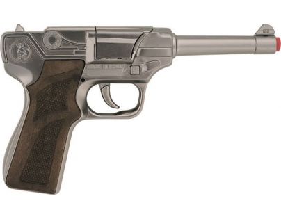 Alltoys Policejní pistole stříbrná kovová 8 ran