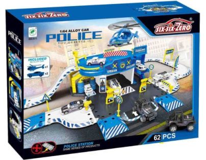 Alltoys Policejní stanice Hrací set 62 dílků - Poškozený obal