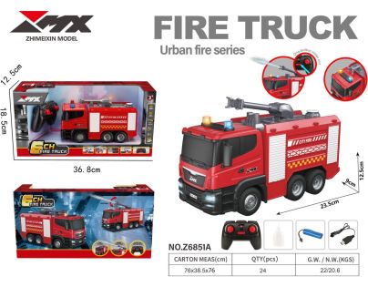 Alltoys RC hasičský vůz se sprejem 2.4Ghz