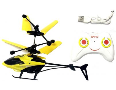 Alltoys RC Helikoptéra 17 cm žlutá
