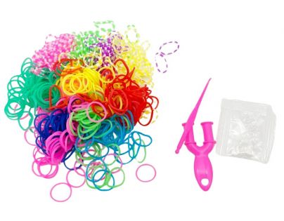 Alltoys Sada gumiček 500 ks na výrobu náramků Loom band Motýl