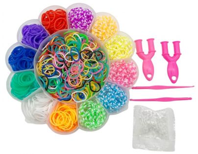 Alltoys Sada gumiček 900 ks na výrobu náramků Loom band Květina