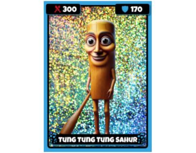 Alltoys Sběratelské karty holografické  BrainRot + tetování