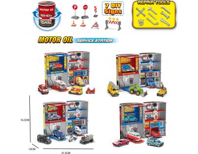 Alltoys Servisní stanice Motor Oil pro auta Hasiči