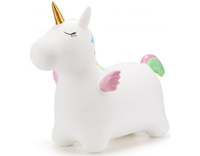 Alltoys Skákací zvířátko Bílý jednorožec