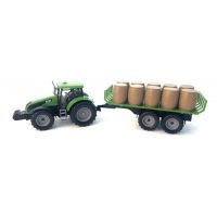 Alltoys Traktor s valníkem a sudy zelený 2