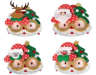 Alltoys Vánoční brýle s třpytkami 17x14 cm