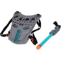 Alltoys Vodní sada pumpovací pistole 33 cm s vestou šedivý štít