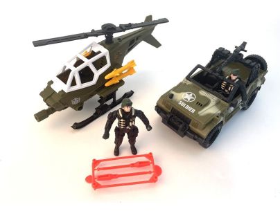 Alltoys Vojenská sada vozidlo a helikoptéra - Poškozený obal