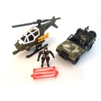 Alltoys Vojenská sada vozidlo a helikoptéra - Poškozený obal