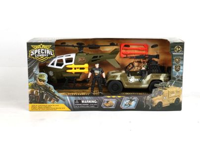 Alltoys Vojenská sada vozidlo a helikoptéra - Poškozený obal