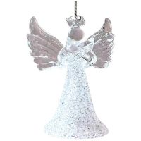 Anděl Přerov Anděl skleněný na zavěšení 4,5 x 7 x 3 cm