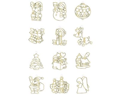 Anděl Přerov Barvy na sklo Vánoční sada 10 barev 10,5 ml + 12 sklíček