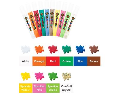 Anděl Přerov Barvy na sklo Vánoční sada 10 barev 10,5 ml + 12 sklíček