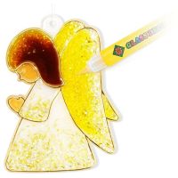 Anděl Přerov Barvy na sklo Vánoční sada 10 barev 10,5 ml + 12 sklíček 4