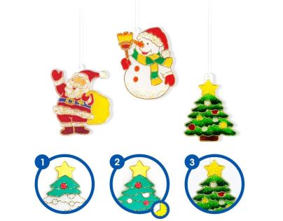 Anděl Přerov Barvy na sklo Vánoční sada 10 barev 10,5 ml + 12 sklíček