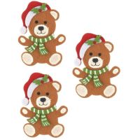 Anděl Přerov Medvídci z filcu na kolíčku 5,5 x 7,5 x 0,3 cm, 3 ks v sáčku