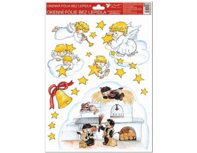 Anděl Přerov Okenní fólie tradiční Čerti na peci 33,5 x 26 cm