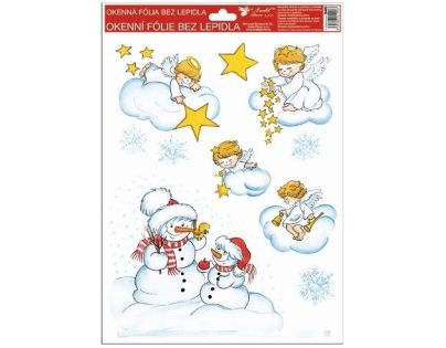 Anděl Přerov Okenní fólie tradiční Čerti na peci 33,5 x 26 cm