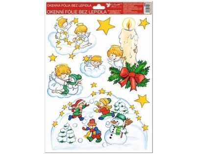 Anděl Přerov Okenní fólie tradiční Čerti na peci 33,5 x 26 cm
