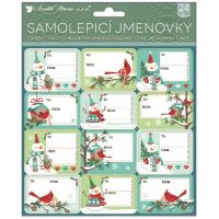 Anděl Přerov Samolepicí jmenovky na dárky s glitry 18x18cm, 24ks