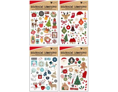 Anděl Přerov Samolepky s vánočními motivy 8 x 14,5 cm