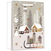 Anděl Přerov Taška dárková vánoční se zlatou ražbou L+ 30 x 42 x 12 cm 2