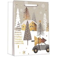 Anděl Přerov Taška dárková vánoční se zlatou ražbou L+ 30 x 42 x 12 cm 5