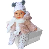 Antonio Juan 1120 Kika realistická panenka se zvuky a měkkým látkovým tělem 27 cm - Poškozený obal