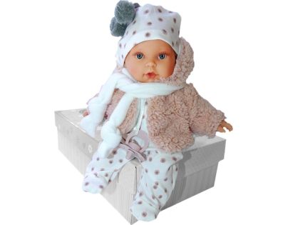 Antonio Juan 1120 Kika realistická panenka se zvuky a měkkým látkovým tělem 27 cm - Poškozený obal