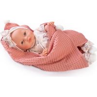 Antonio Juan 14258 Bimba mrkací panenka miminko se zvuky a měkkým látkovým tělem 37 cm 2