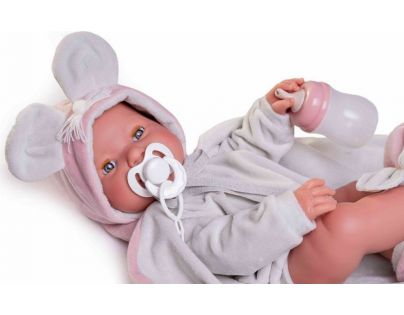 Antonio Juan 50392 Mia mrkací a čůrající realistická panenka miminko s celovinylovým tělem 42 cm