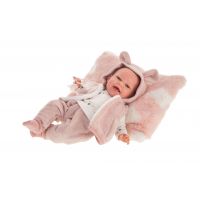 Antonio Juan Clara realistická panenka miminko se zvuky a měkkým látkovým tělem 34 cm