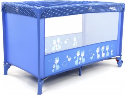 Asalvo Cestovní postýlka Basic giraffes blue