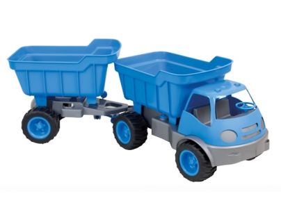 Mochtoys Auto Activ s přívěsem na gumových kolech - Modrá