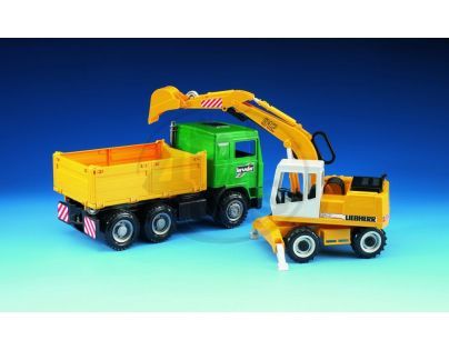 BRUDER 02911 - Volvo sklápěčka a bagr