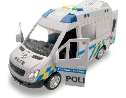 Made Auto policejní dodávka na setrvačník se zvukem