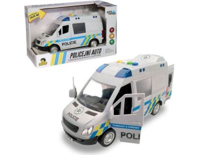 Made Auto policejní dodávka na setrvačník se zvukem