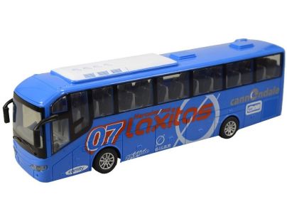 Made Autobus na dálkové ovládání 4 kanály, se světlem - modrý
