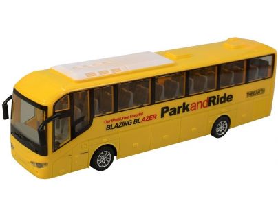 Made Autobus na dálkové ovládání 4 kanály, se světlem - žlutý