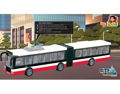 Autobus na setrvačník mluví česky hlásí zastávky CZ design