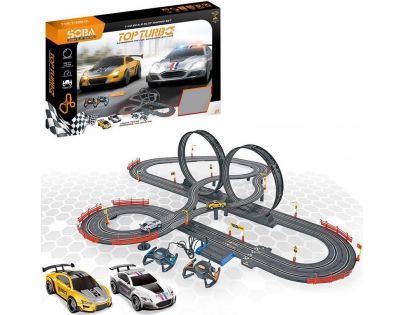 Autodráha 790 cm se dvěma auty na baterie - Poškozený obal