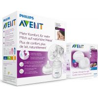 Avent Odsávačka mateřského mléka Natural se zásobníkem 125 ml a vložky 60 ks Avent Odsávačka mateřského mléka Natural se zásobníkem 125 ml a vložky 60 ks