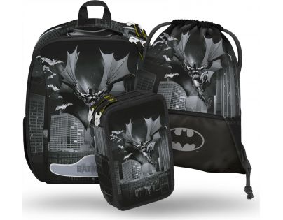 Baagl set 3 Shelly Batman Dark City: aktovka, penál, sáček