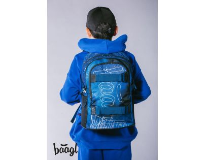 Baagl Školní batoh Skate Steel