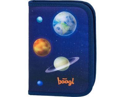 Baagl Školní penál klasik dvě chlopně Planety