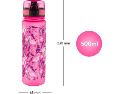 Baagl Tritanová láhev na pití Flamingo 500 ml