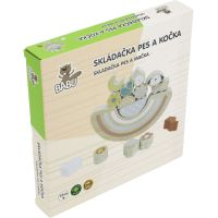 BABU - Balanční dřevěná hra PES a KOČKA 2