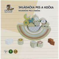 BABU - Balanční dřevěná hra PES a KOČKA 3